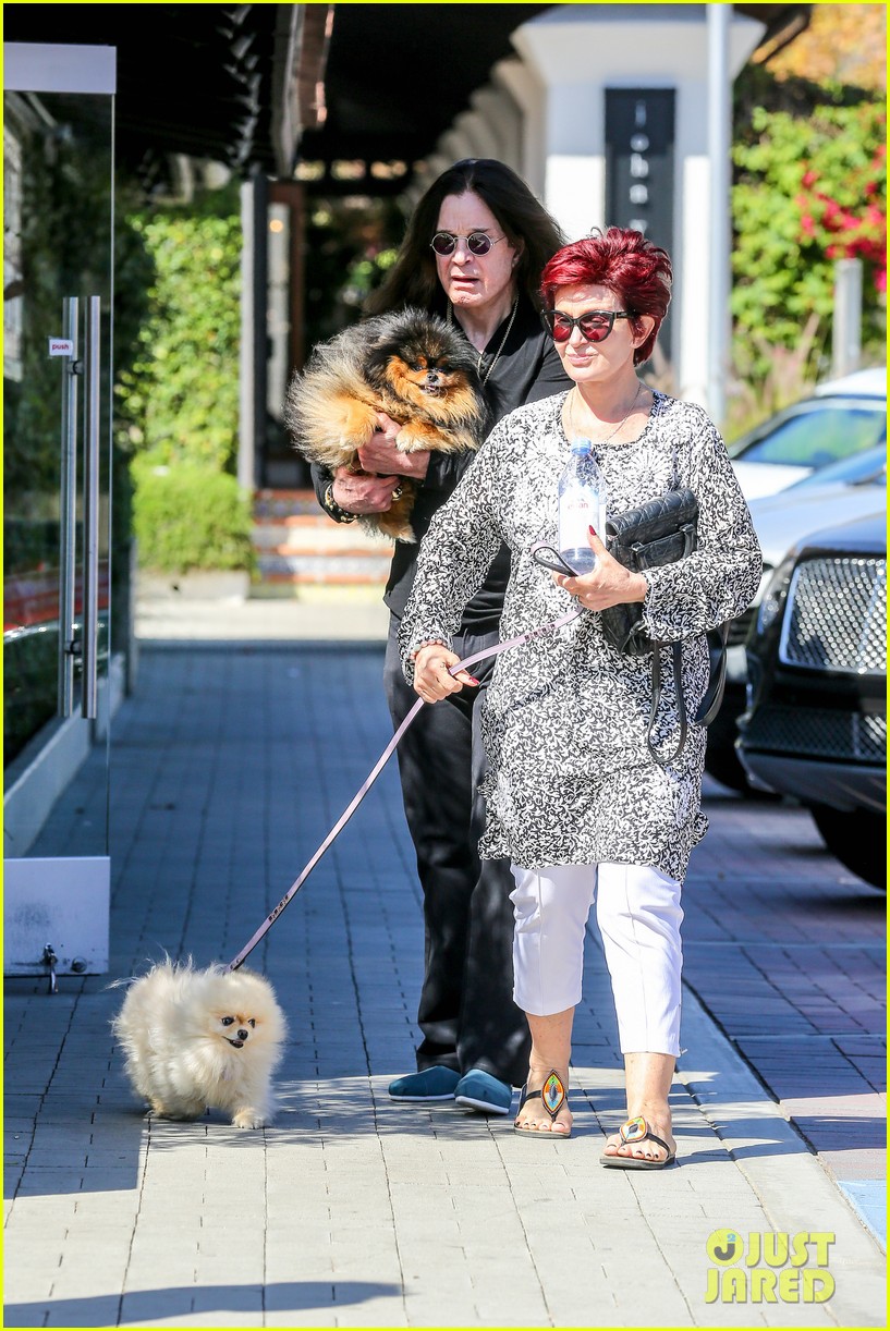 sharon and ozzy osbourne show some pda while out and about in malibu 103775449