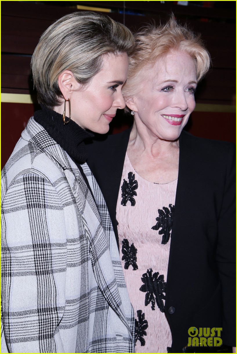 sarah paulson supports girlfriend holland taylor at the front page broadway 233790411