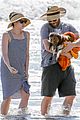 seth rogen and wife lauren miller take their dog for a dip in the ocean 17