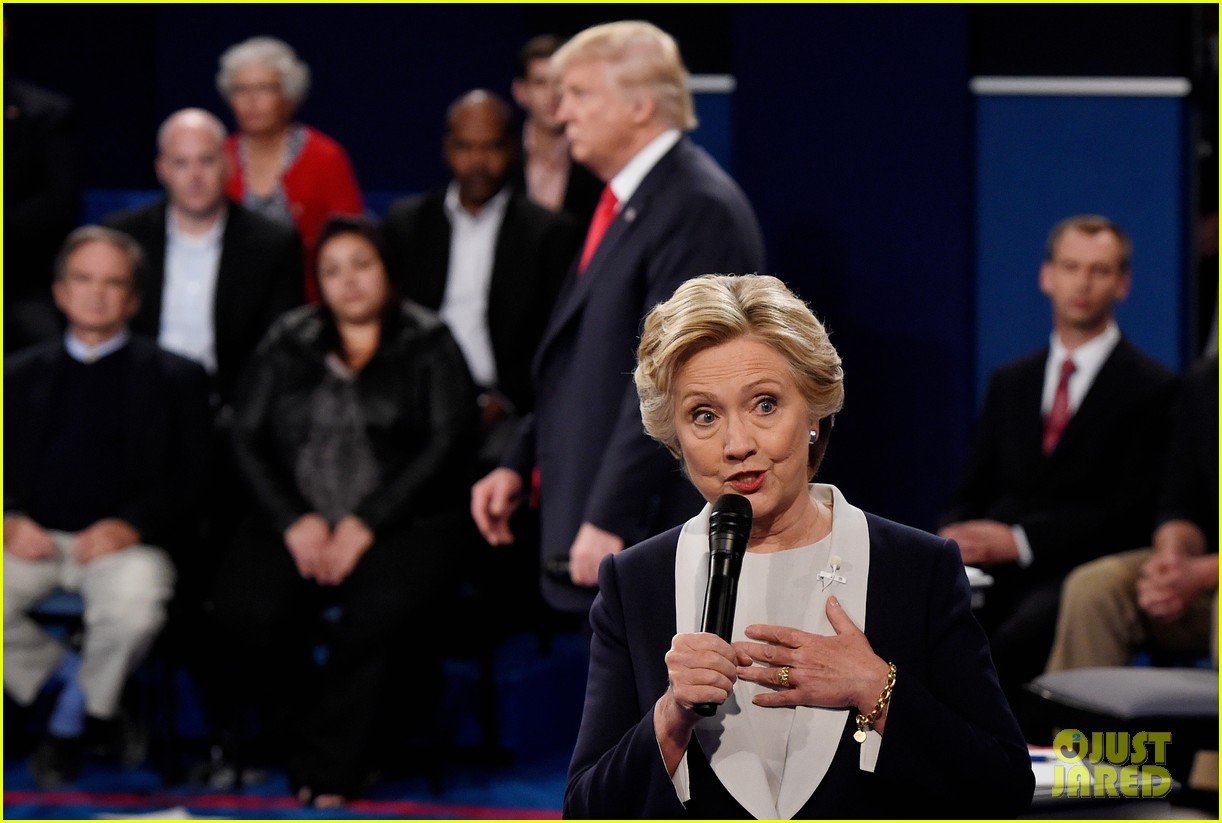 celebs react to donald trump hovering pacing during debate 10