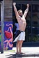 jai courtney looks so hot while shirtless with girlfriend mecki dent 01