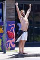 jai courtney looks so hot while shirtless with girlfriend mecki dent 08