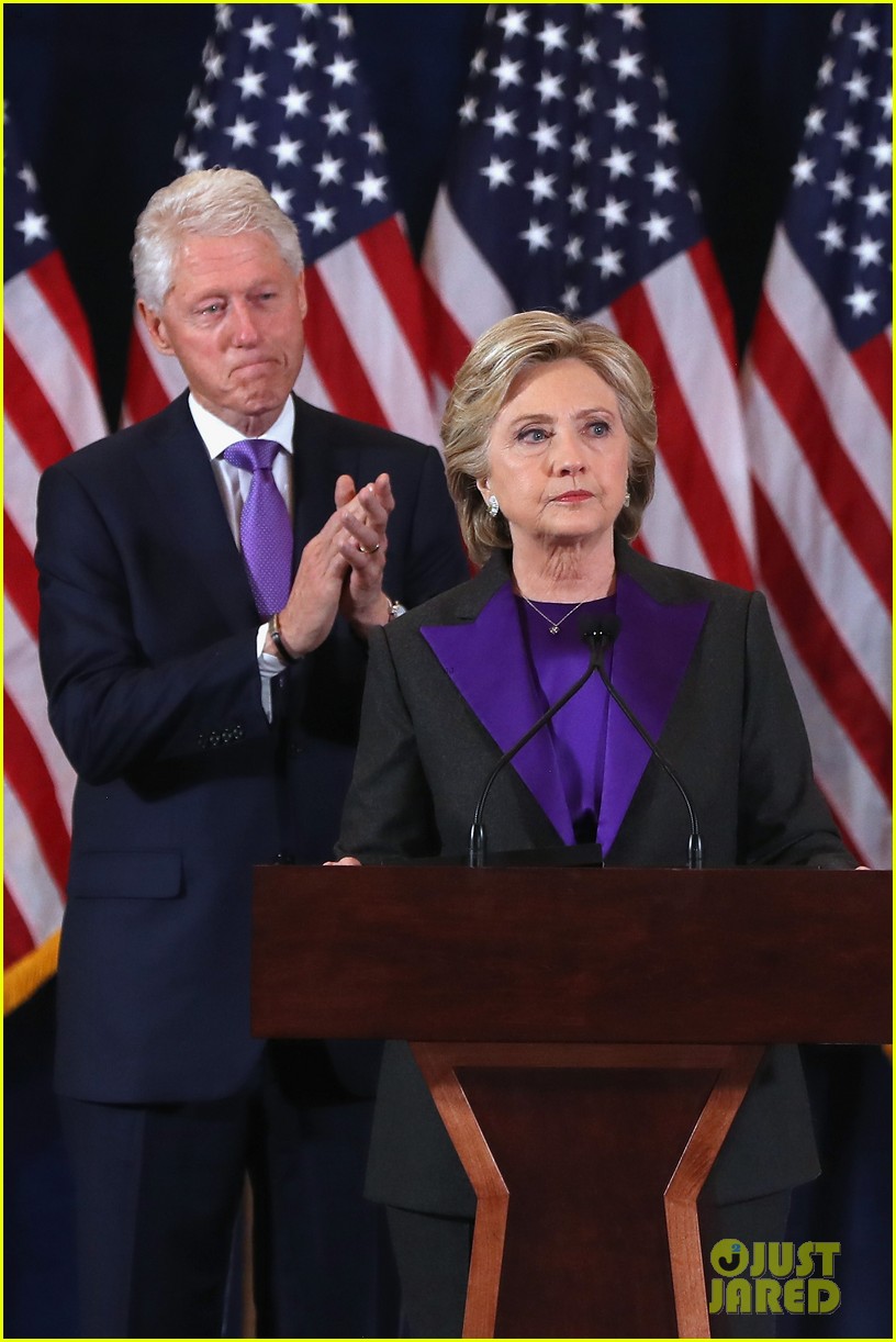 hillary clinton family shows suppport during concession speech 01