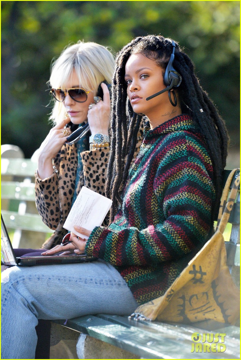 rihanna tech savvy with cate blanchett for oceans eight 163804037
