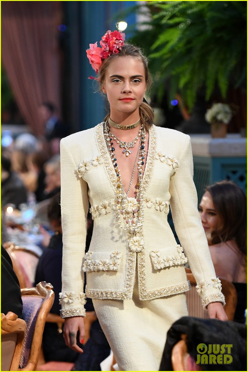 cara delevingne returns to chanel runway with lily rose depp 033822490