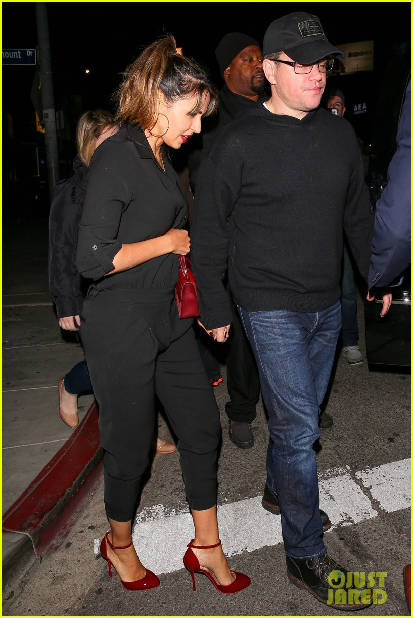 Matt Damon & Wife Luciana Hold Hands During Date Night in WeHo Photo
