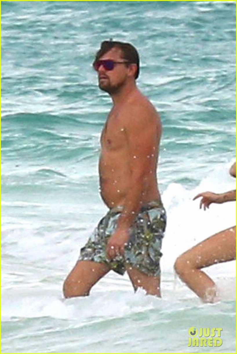 leo dicaprio hits the beach shirtless 123827894