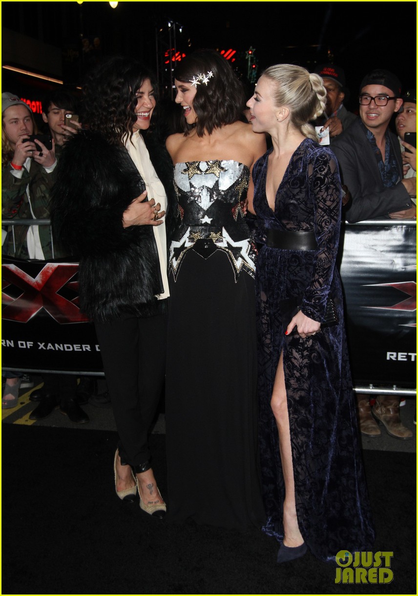 nina dobrev gets support from julianne hough and jessica szohr at xxx premiere 263845362
