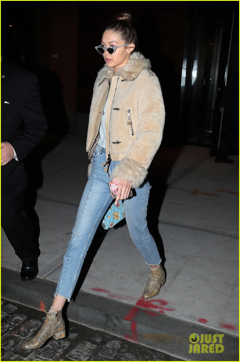gigi hadid leopard coat new tommy collection 09