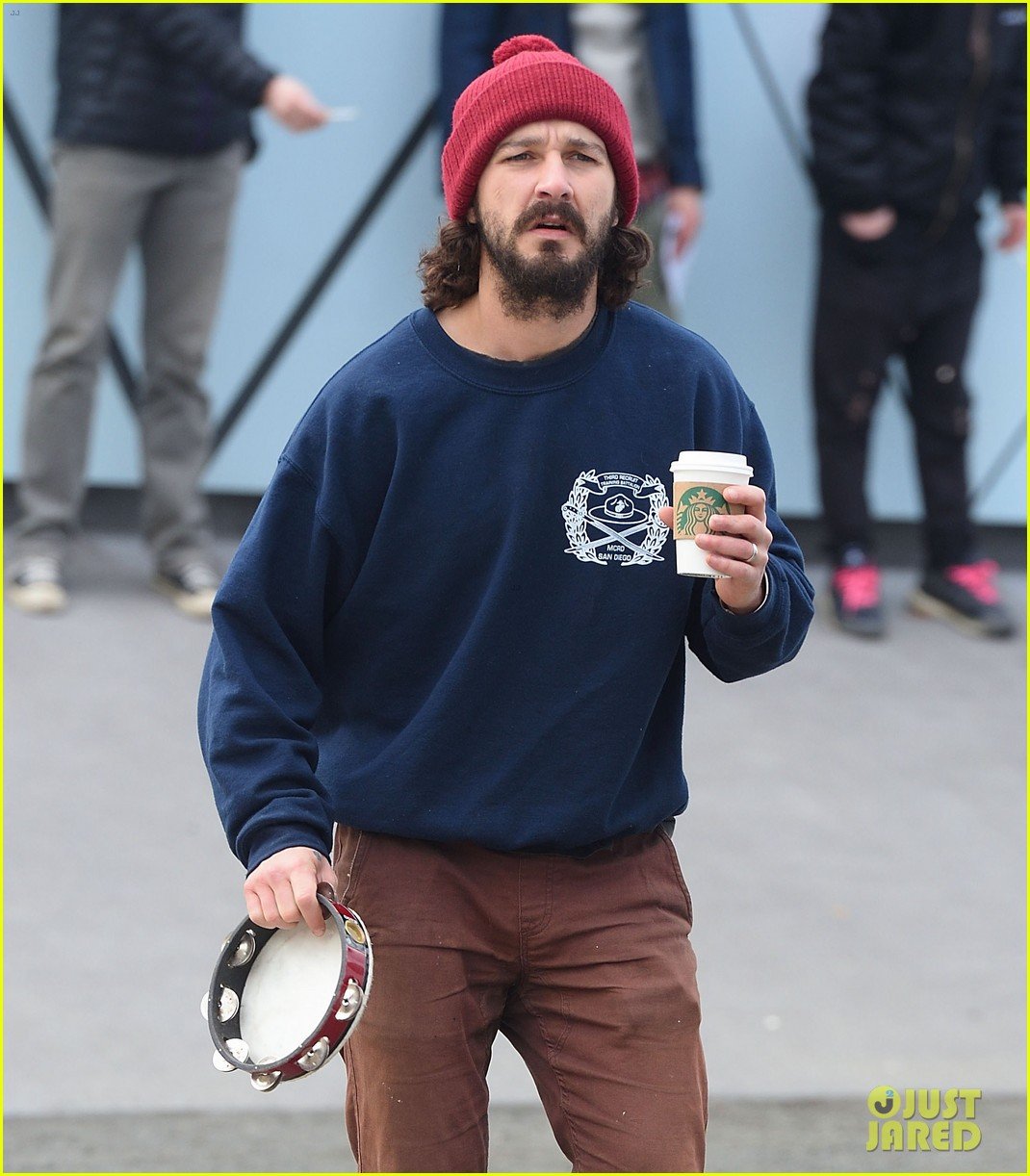 shia labeouf rallies the crowd at he will not divide us art show2 013848676