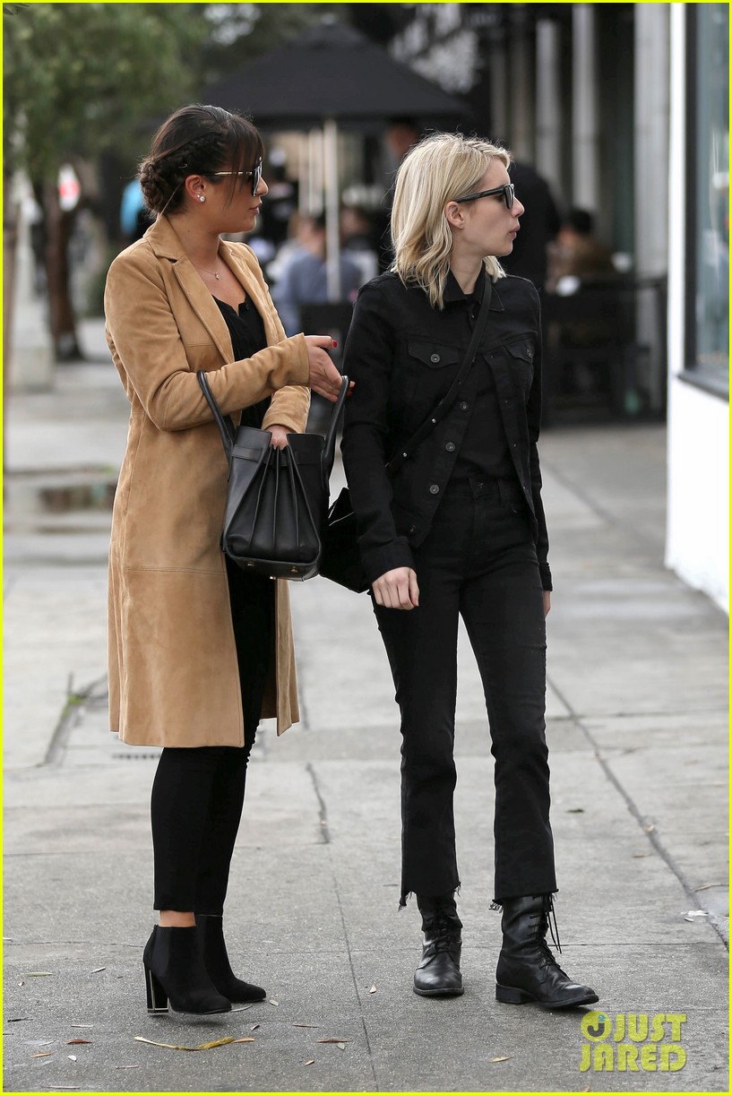 emma roberts lea michele shop together two days in a row 083838118