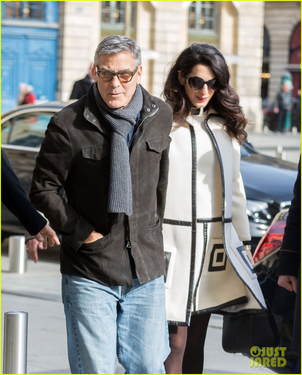 george clooney pregnant amal spend a casual day in paris 123865593