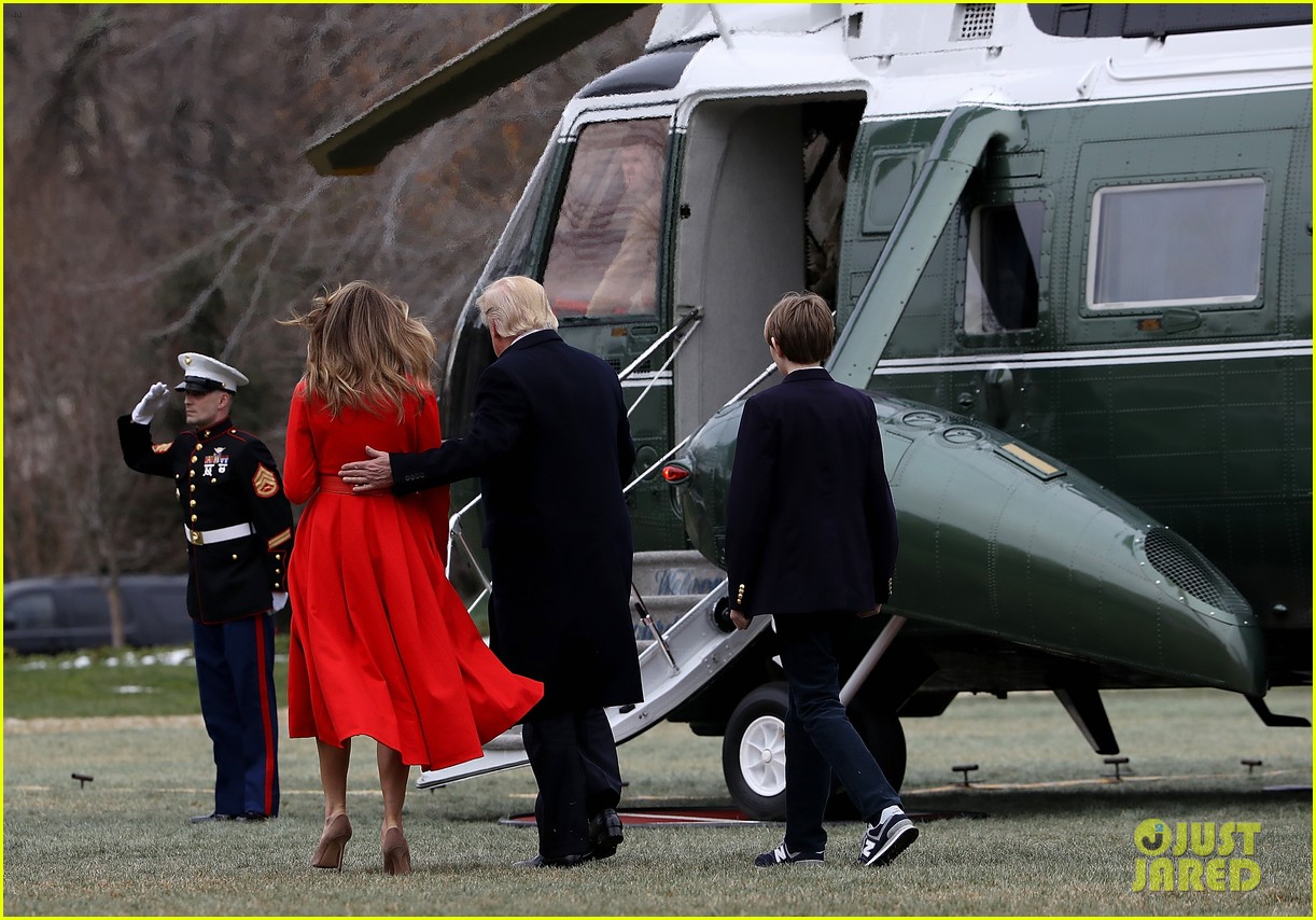 barron trump visits his father at the white house 093875453