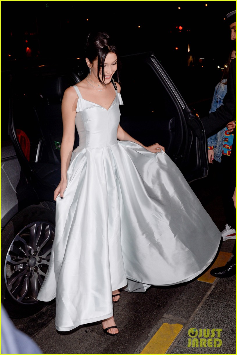 bella hadid stuns in a silver gown at dior party 023869969