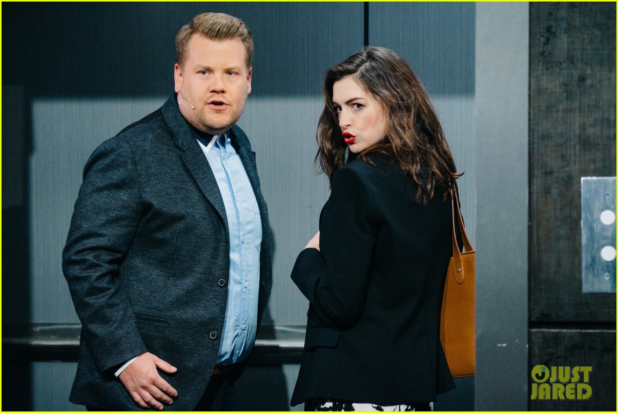 anne hathaway james corden perform epic romantic comedy musical 02