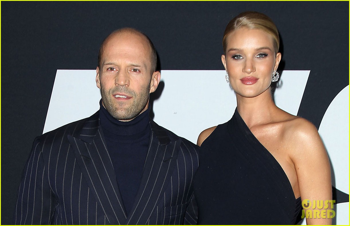 Pregnant Rosie HuntingtonWhiteley Supports Jason Statham at 'Fate of