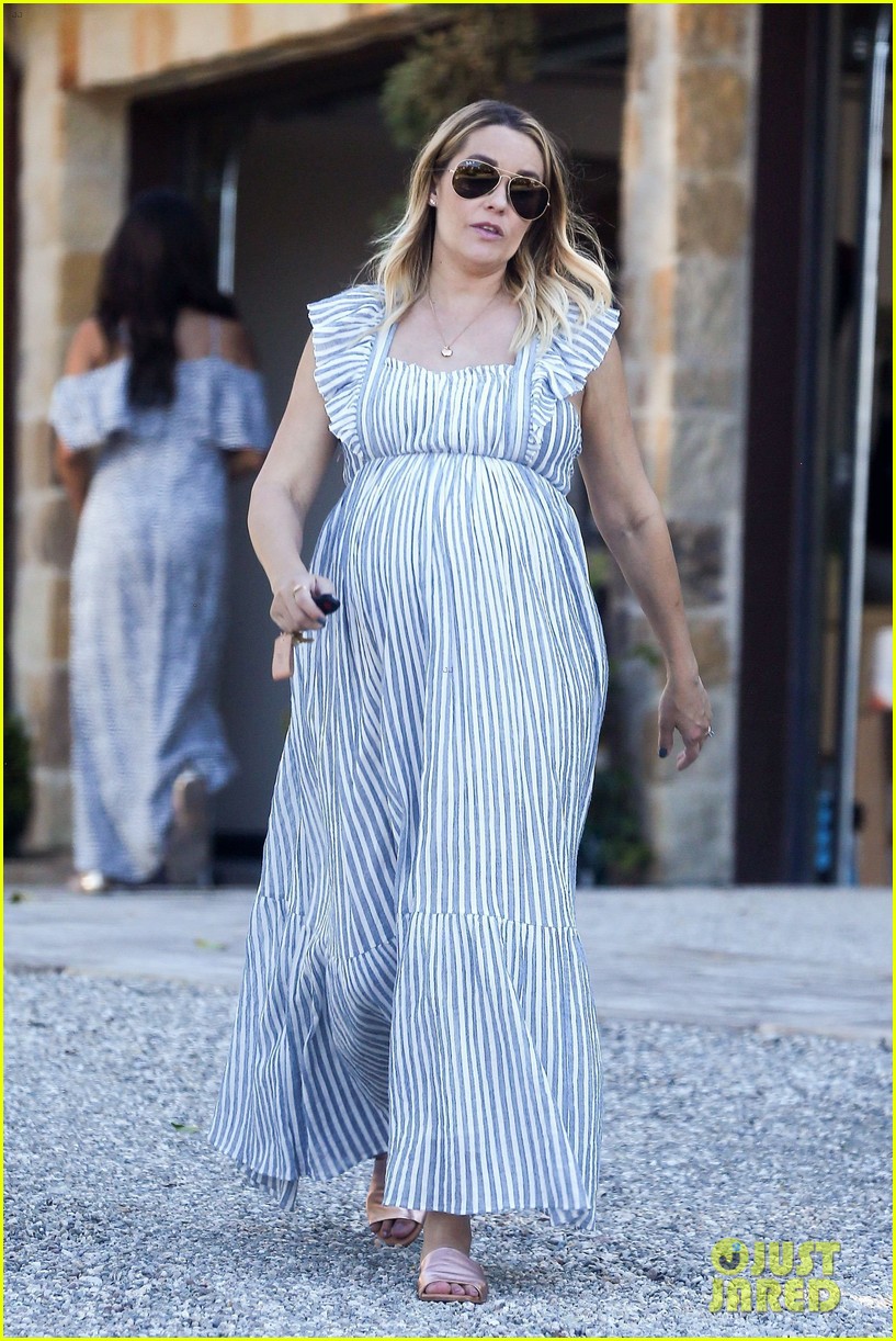Lauren Conrad shows off baby bump at Father's Day BBQ