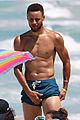 shirtless steph curry hits the beach with wife ayesha 03