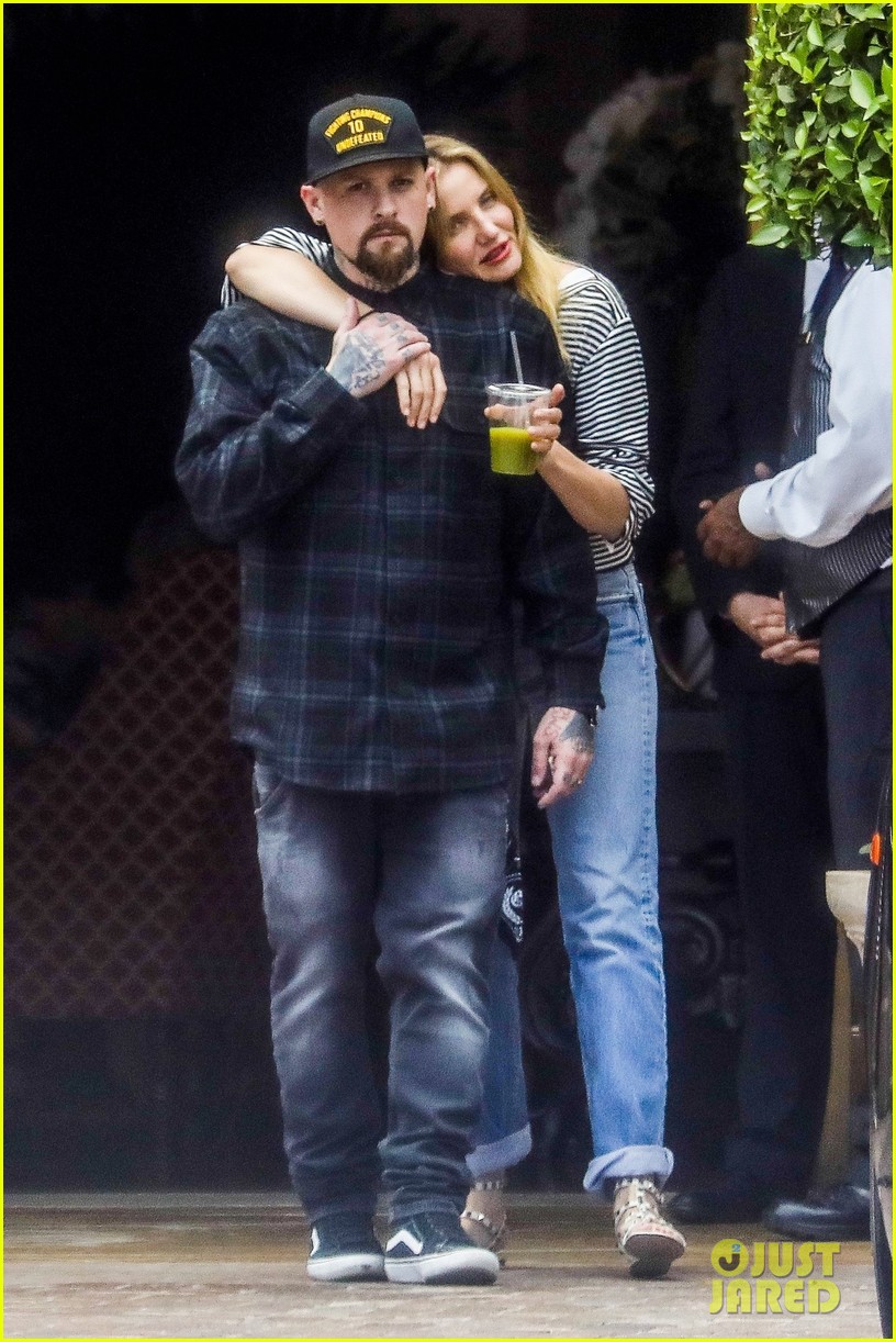 cameron diaz and benji madden show some pda after lunch date 05