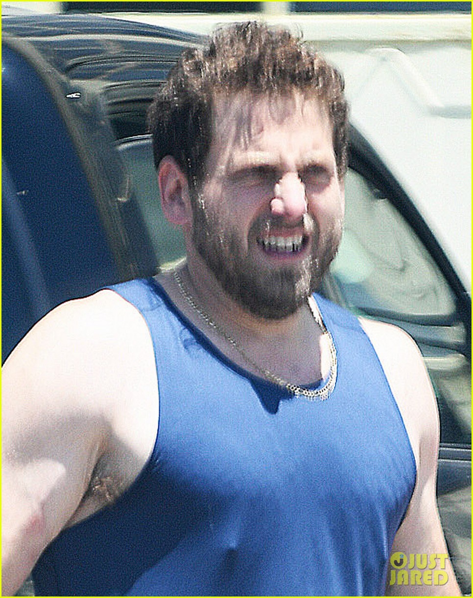 jonah hill looks so buff bares slim physique in a tank top 043915490