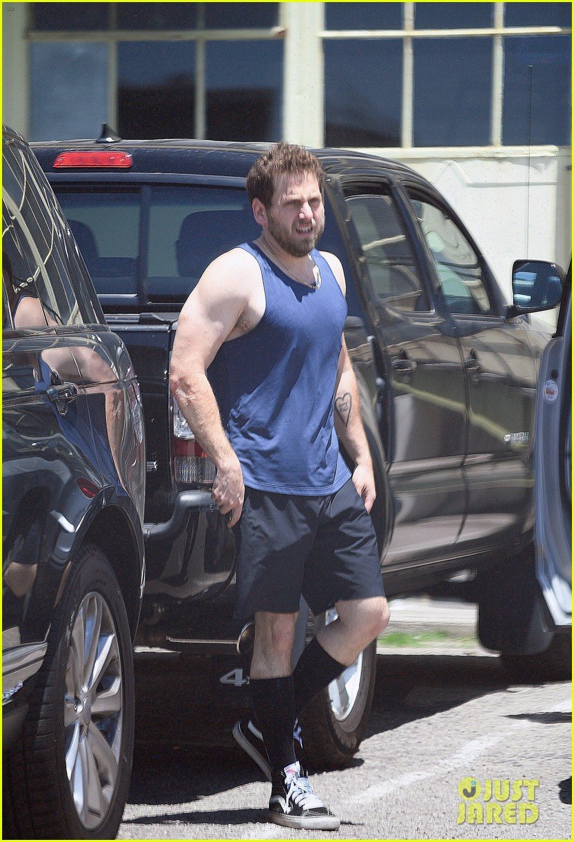 jonah hill looks so buff bares slim physique in a tank top 13