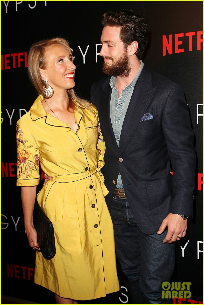 aaron taylor johnson supports wife sam at gypsy premiere 033921676