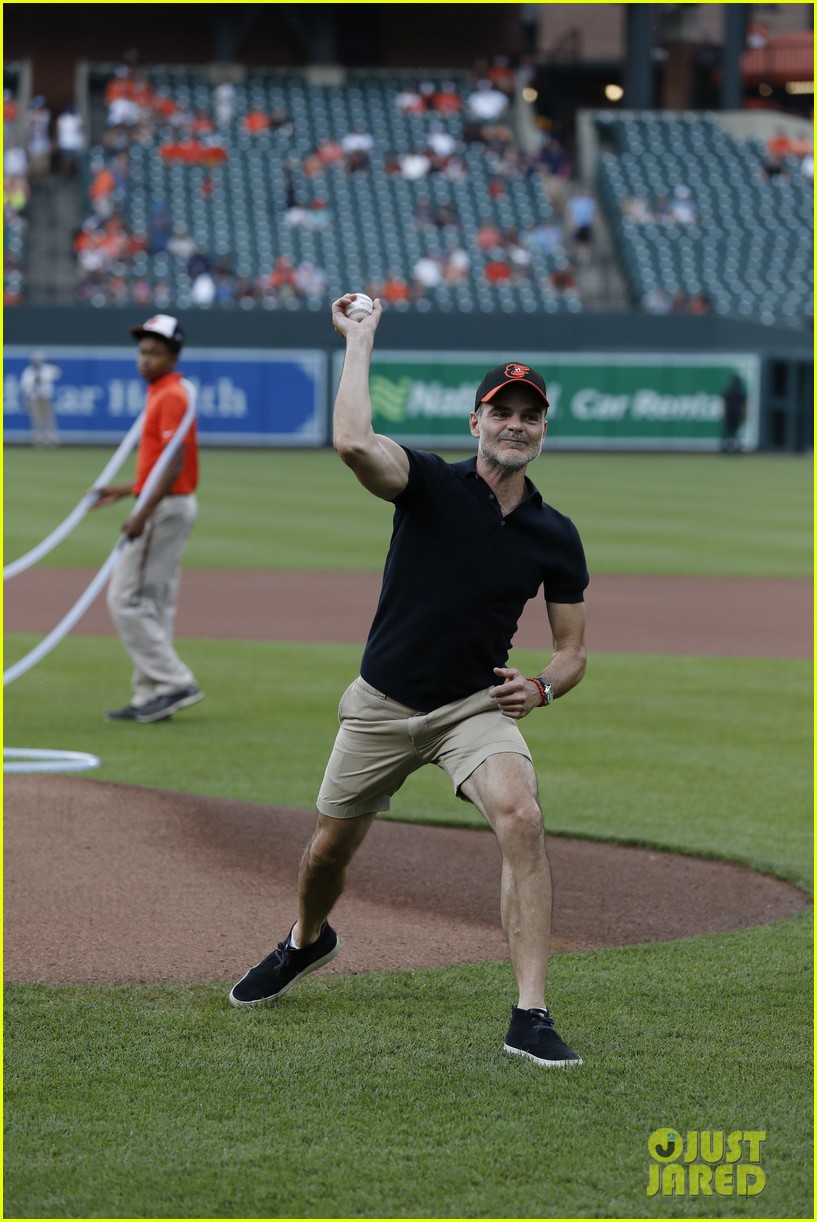 michael kelly throws out first pitch for orioles 163917417