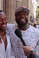 50 cent hides behind strangers as they critique him in hilarious jimmy kimmel live sketch 06