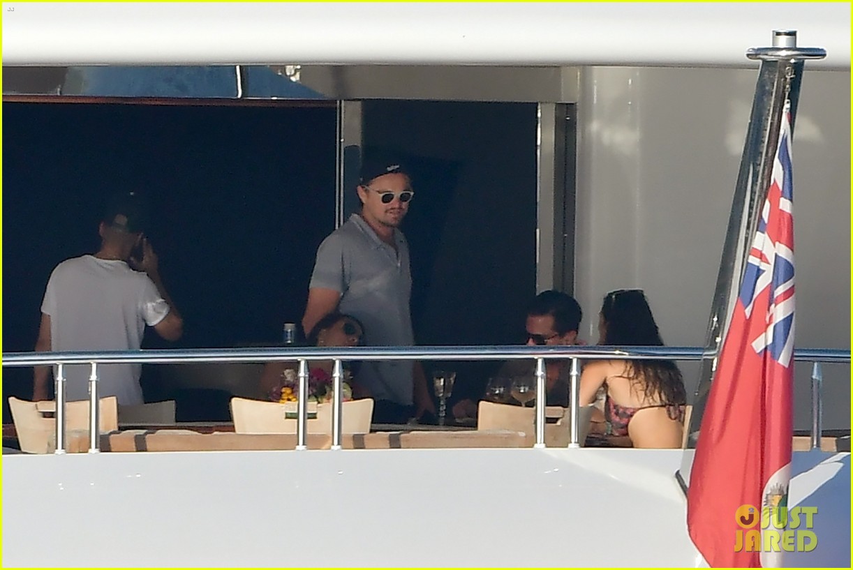 leonardo dicaprio tobey maguire relax on a yacht in st tropez 053934467