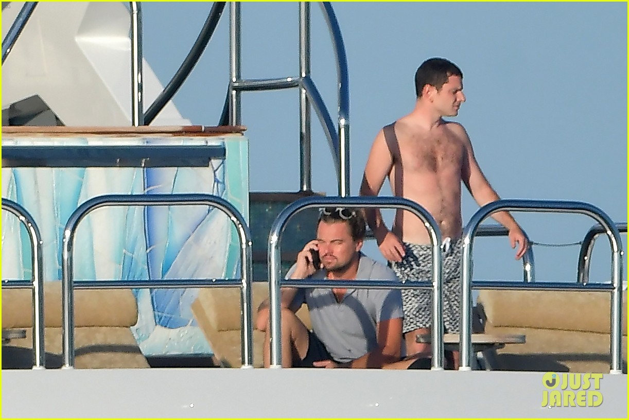 leonardo dicaprio tobey maguire relax on a yacht in st tropez 443934506