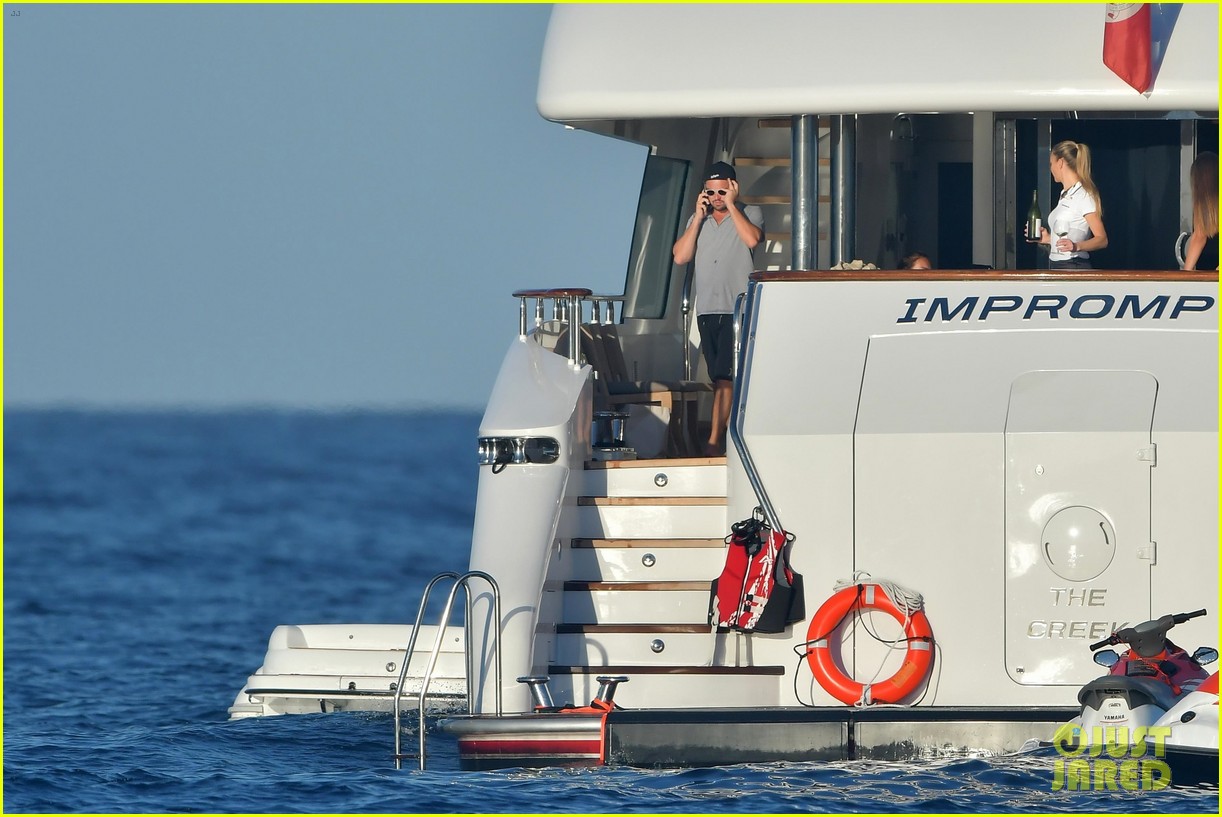 leonardo dicaprio tobey maguire relax on a yacht in st tropez 463934508