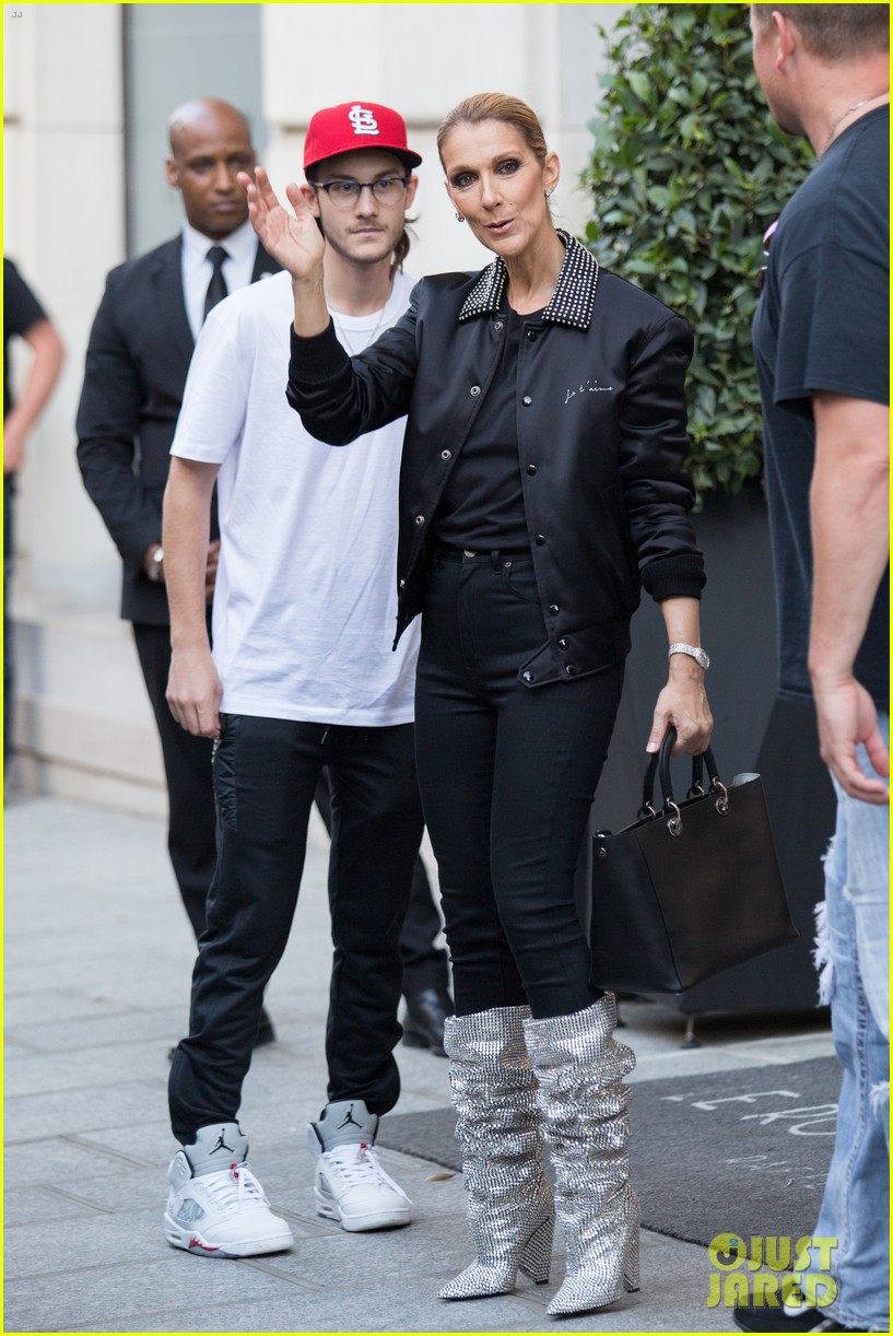 celine dion heads to dinner with son rene charles angelil in france 09