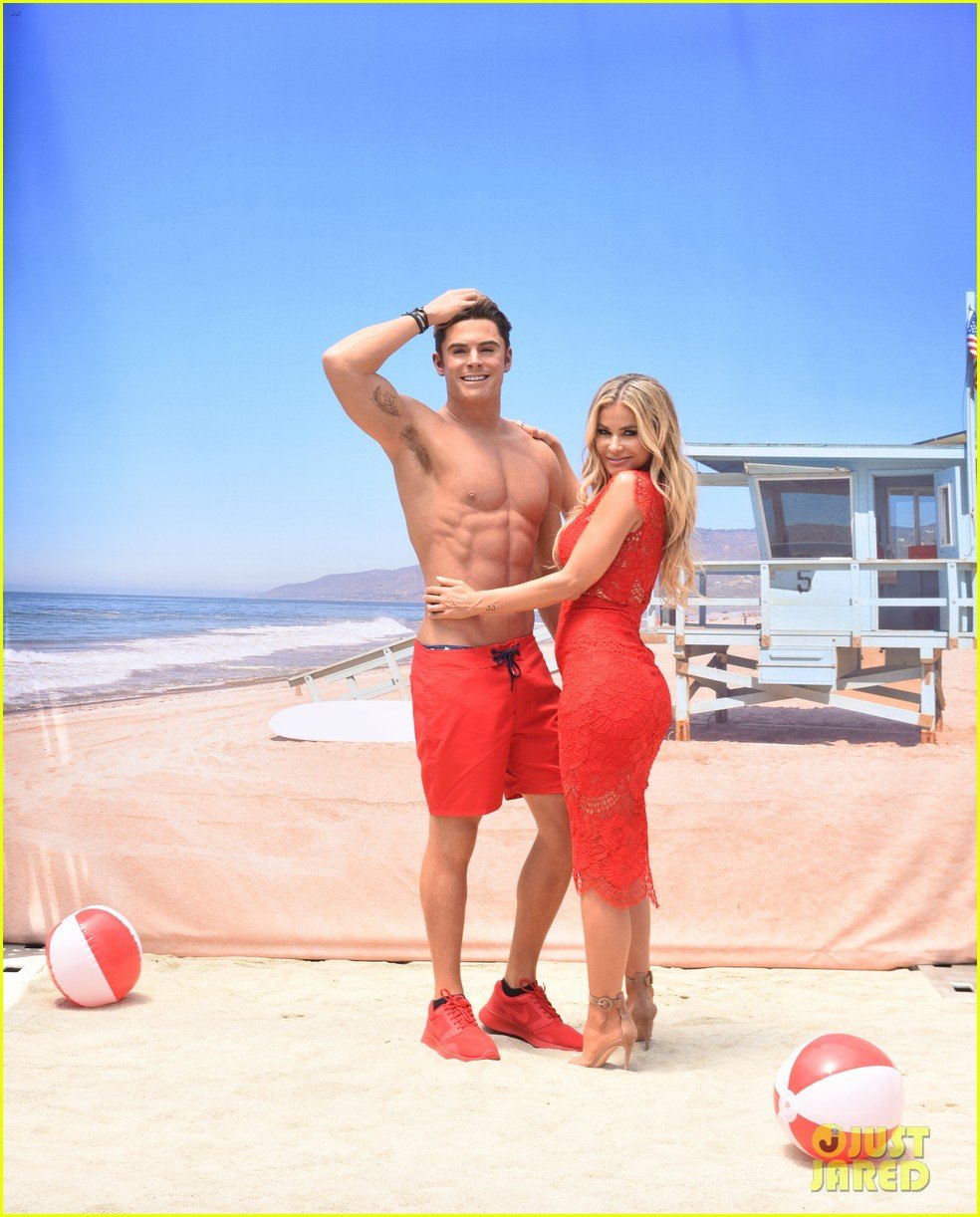 zac efron has a shirtless wax figure it visited the beach 09