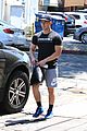nick jonas shows off his buff arm muscles after a workout 01