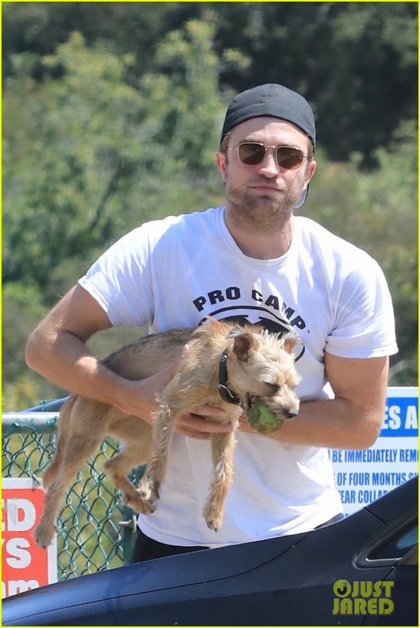 Robert Pattinson Takes His Pet Pooch to the Dog Park Photo 3928380