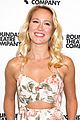 anna camp is pretty in floral for time and the conways photo call 02