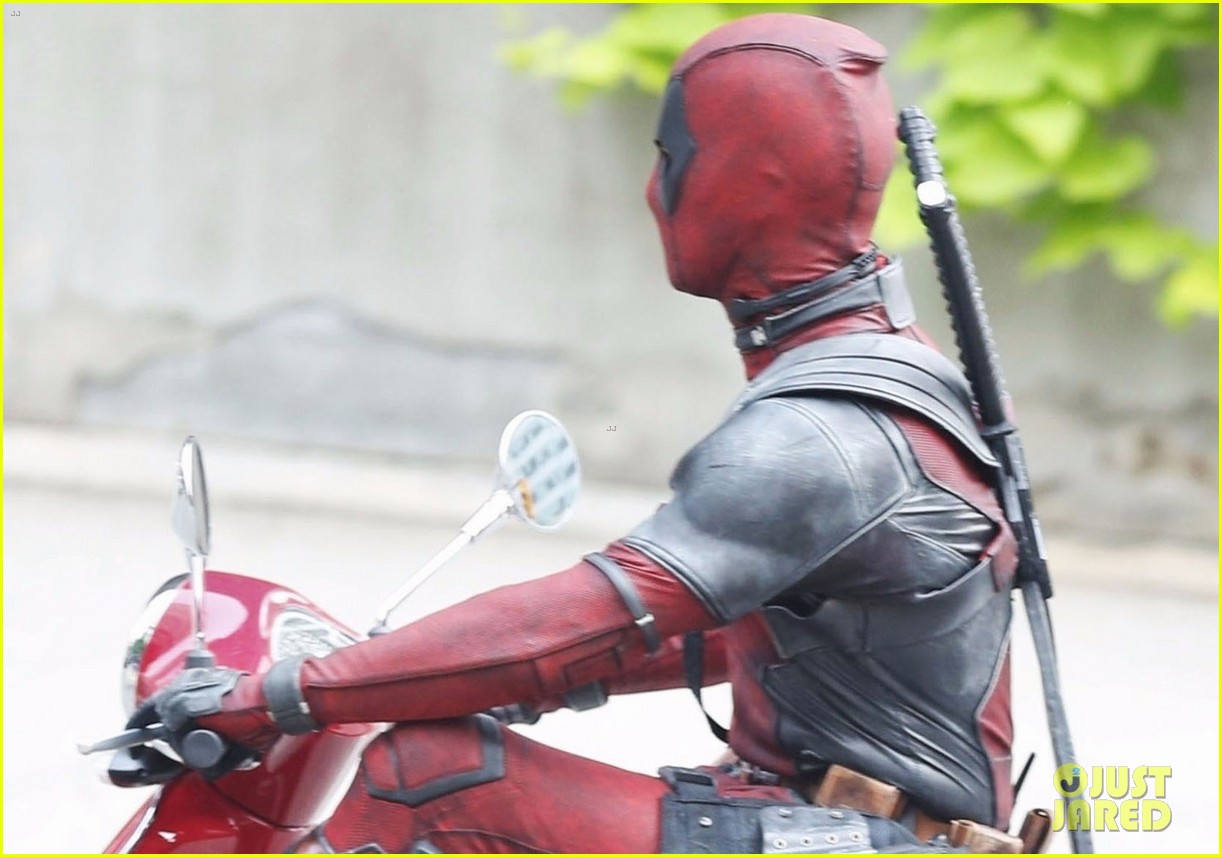 deadpool rides his scooter in new set photos 07