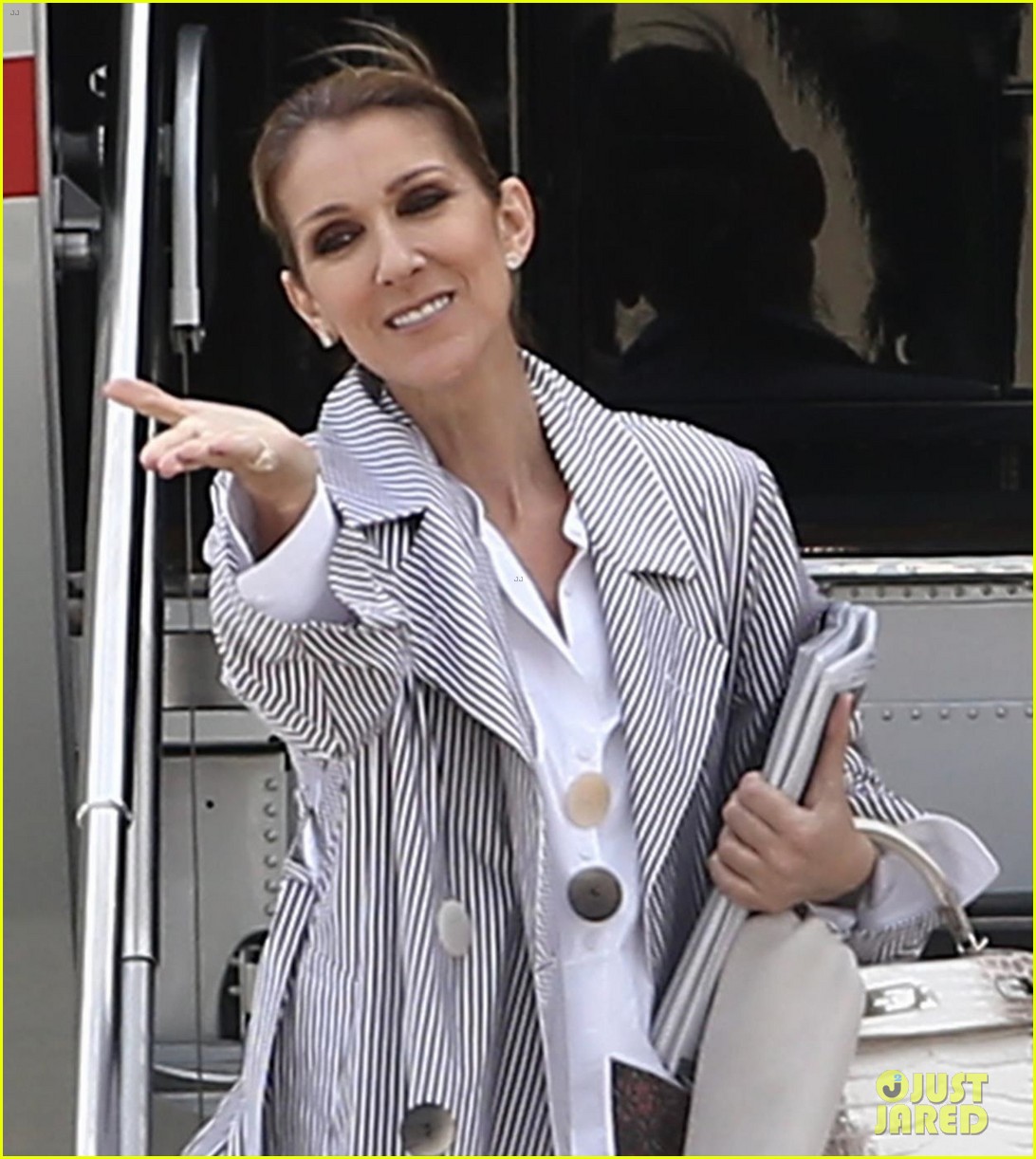 celine dion her twins exit their hotel to a confetti shower 103940644