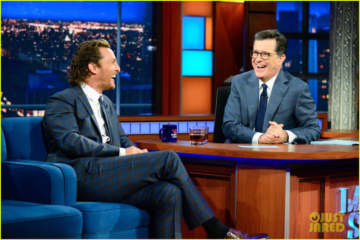 Matthew McConaughey Reenacts Stephen Colbert's Old 'Exit 57' Sketch on ...