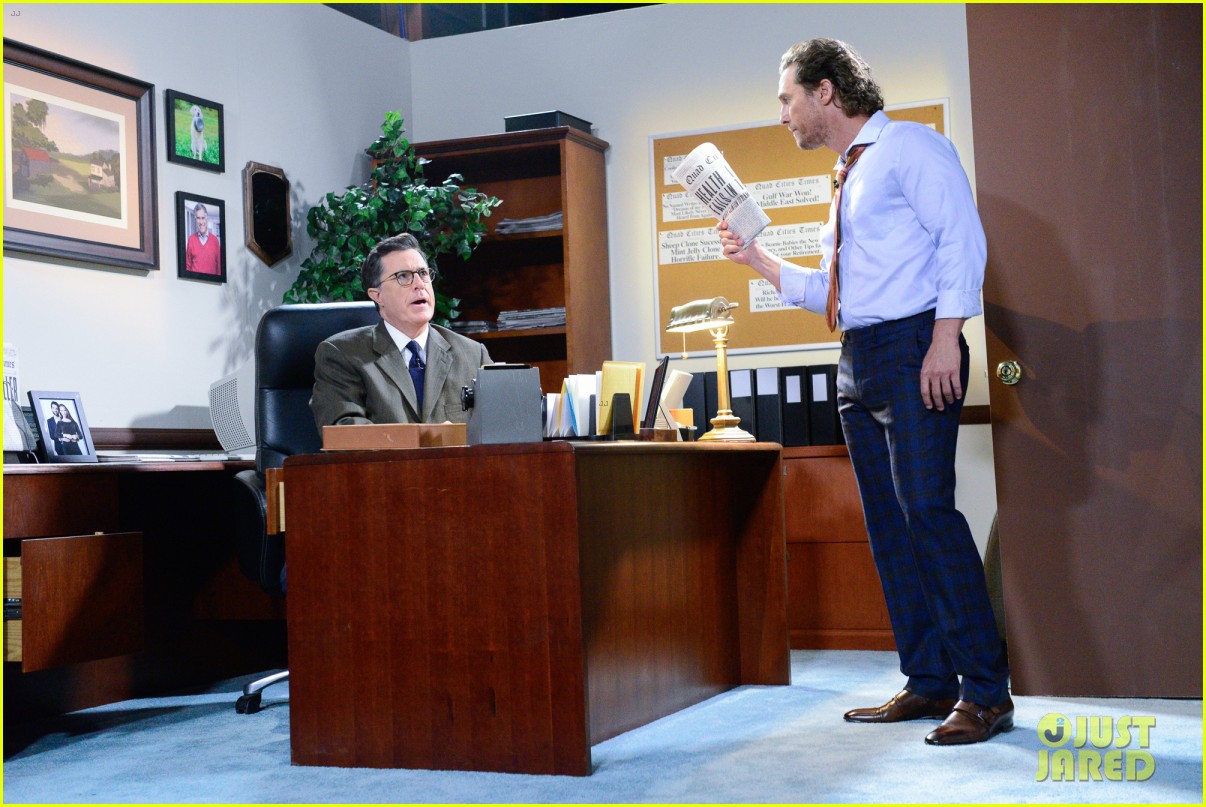 Matthew McConaughey Reenacts Stephen Colbert's Old 'Exit 57' Sketch on ...