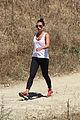 lea michele goes on solo hike before the mayor filming 01