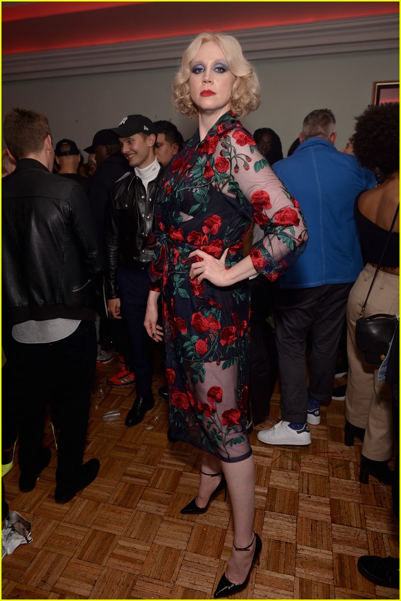 gwendoline christie ditches her game of thrones garb for sheer floral gown 123952123