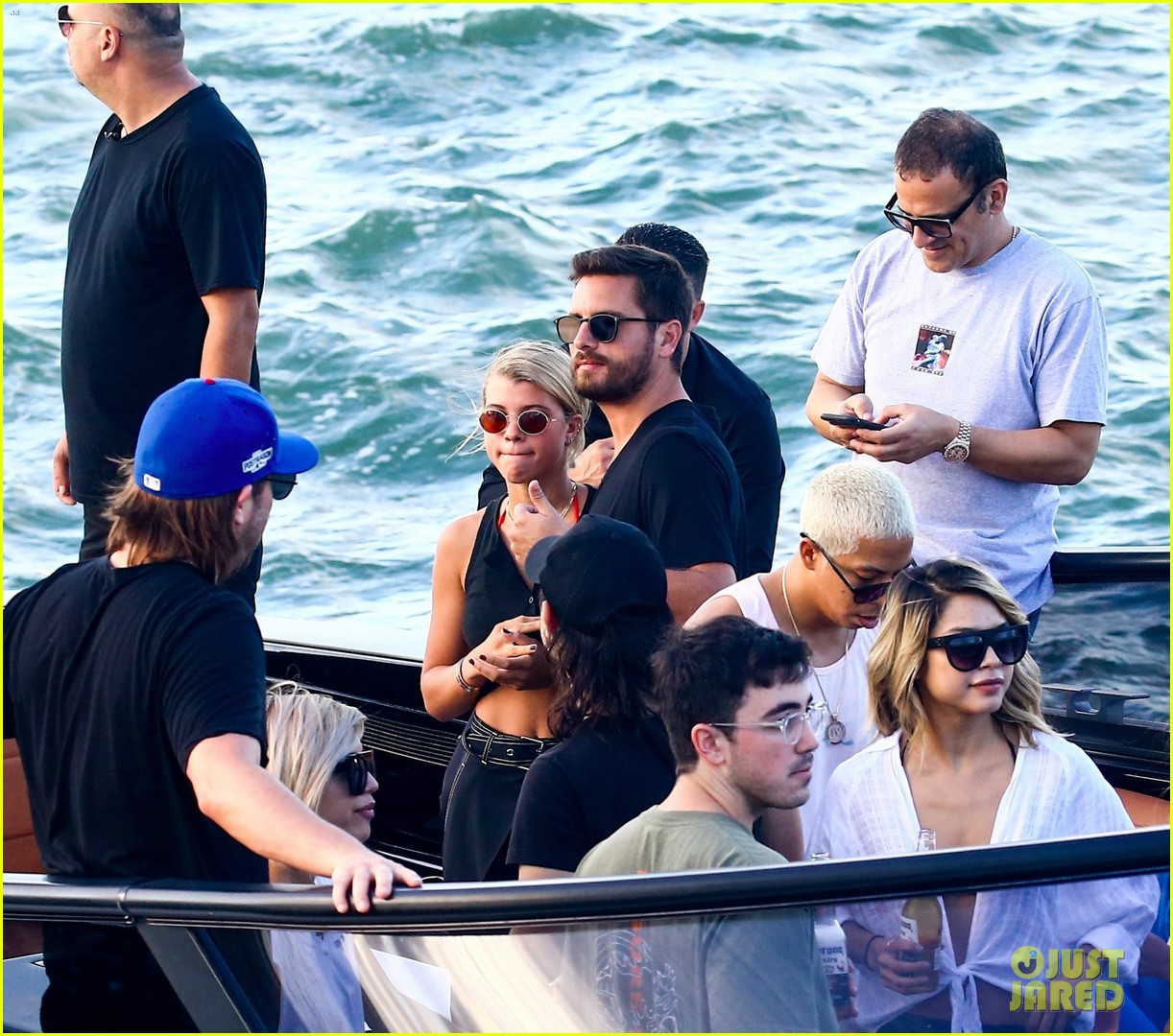 scott disick and sofia richie flaunt pda on a boat with friends2 36