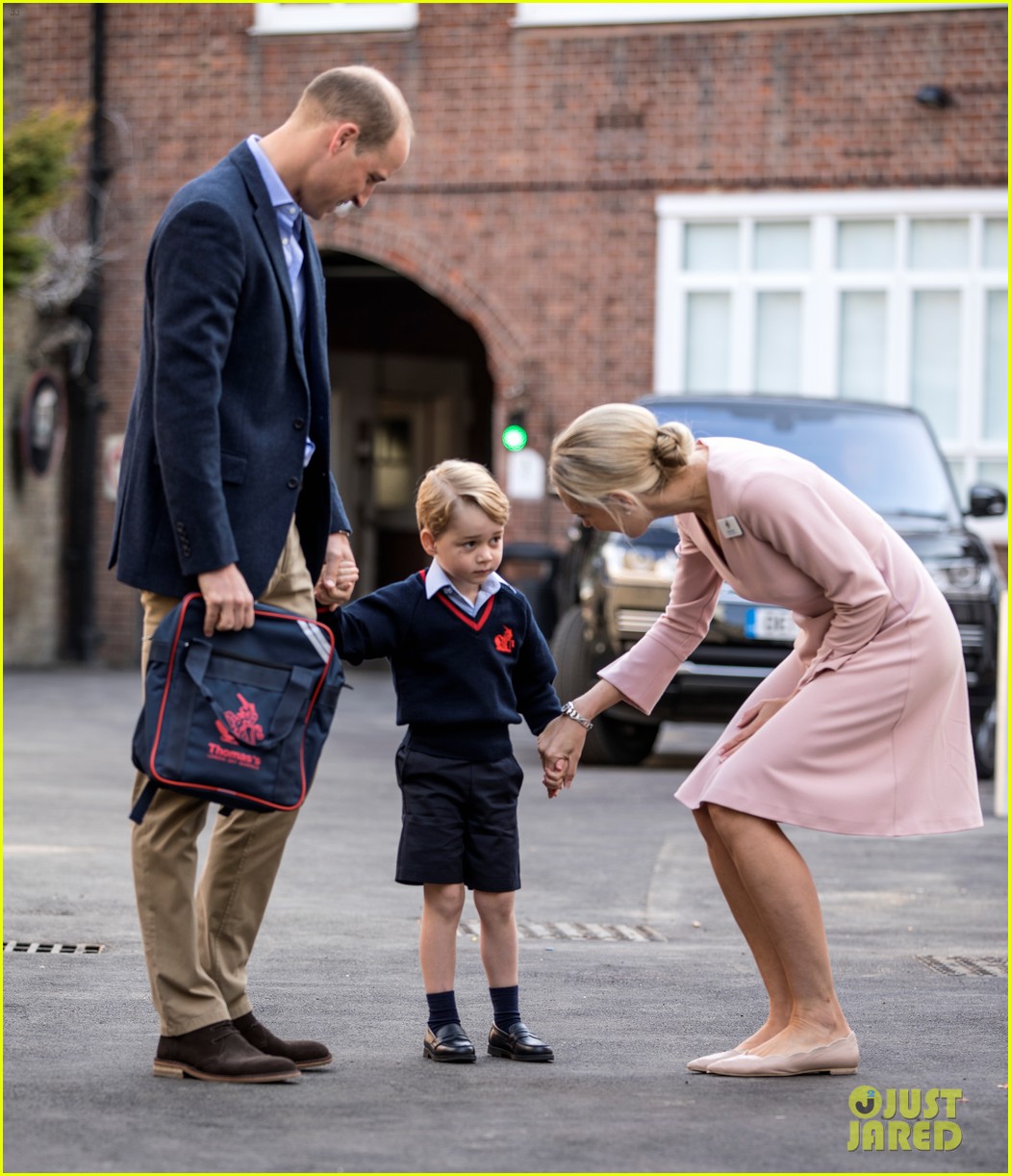 prince george arrives for first day of school 083951738