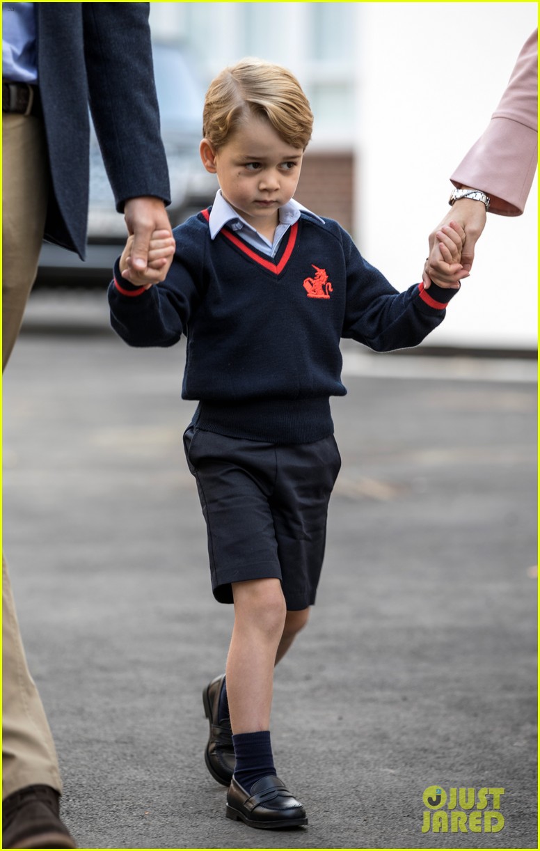 prince george arrives for first day of school 093951739