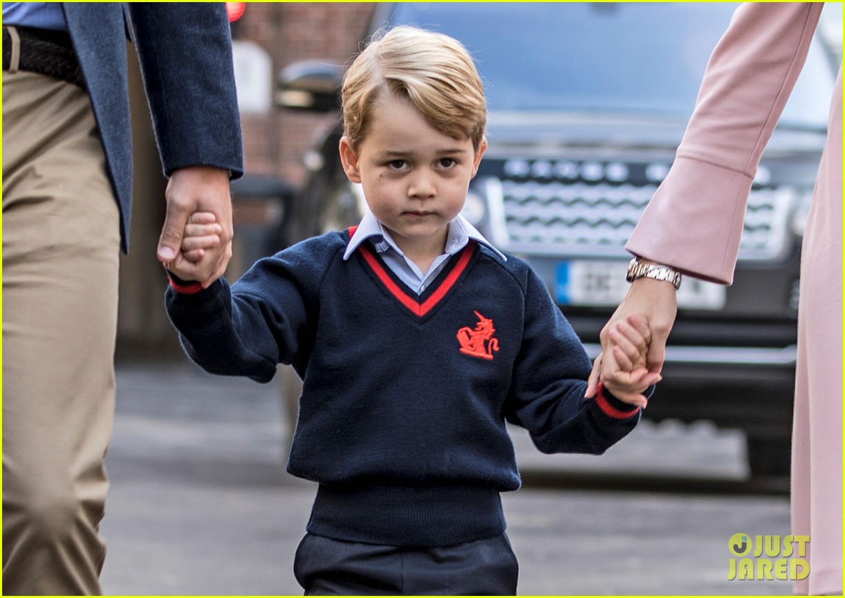 prince george arrives for first day of school 333951763