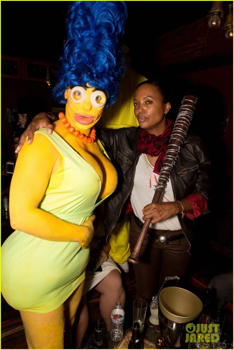 colton haynes channels marge simpson for halloween 063977705