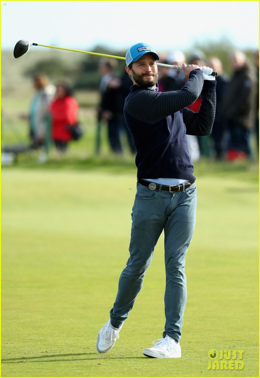 jamie dornan hits out of a bunker alfred dunhill championship 013969203