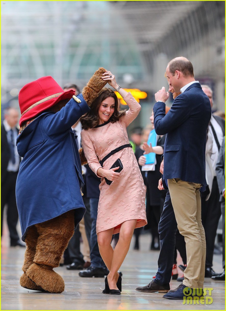 Kate Middleton Displays Tiny Baby Bump Dancing with Paddington Bear
