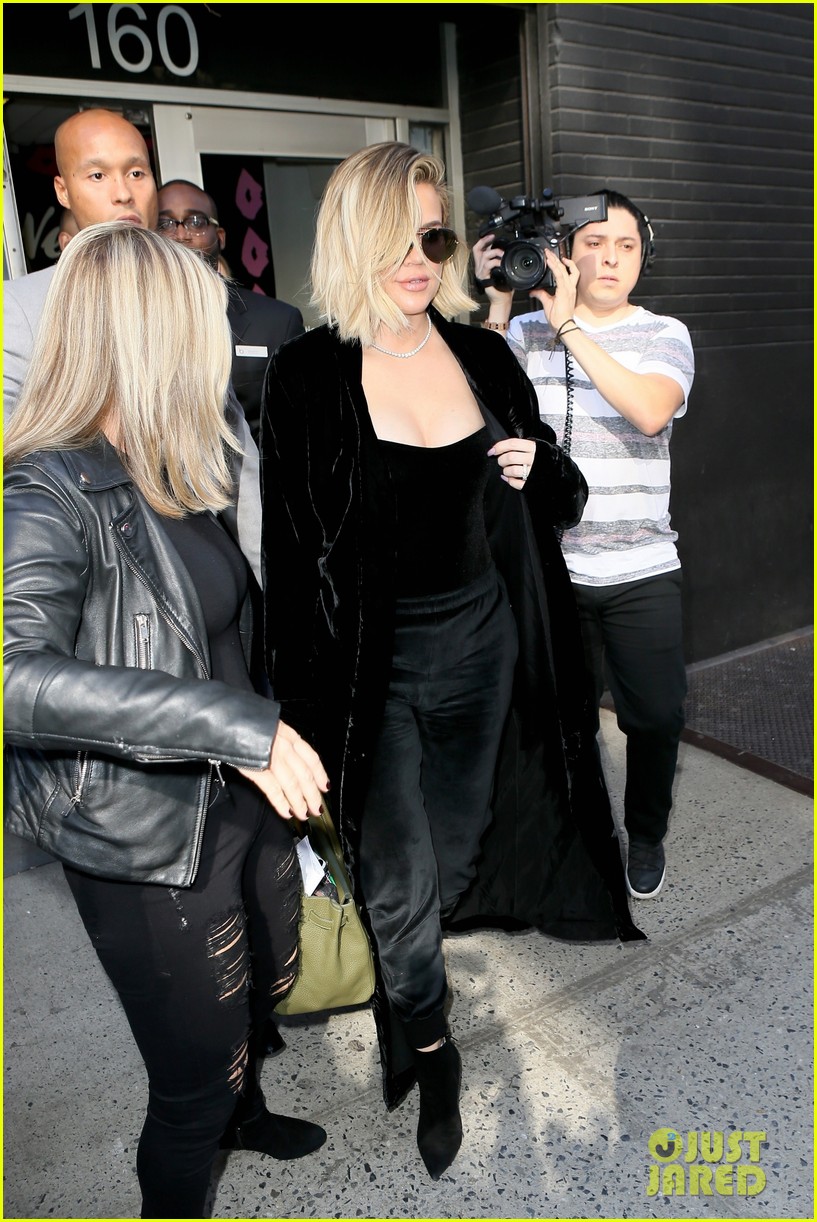 pregnant khloe kardashian continues promoting good american in nyc 053979126